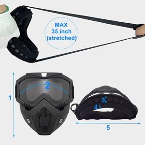 Motorcycle Goggle mask Anti Scratch UV Protective Face Mask