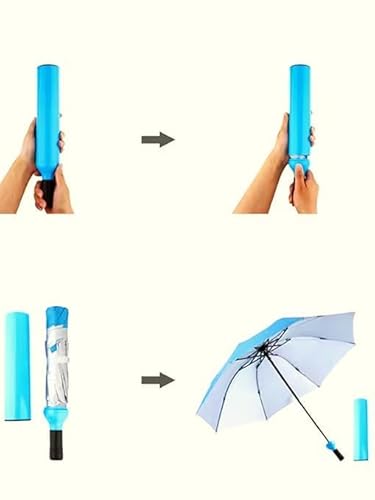 Bottle Umbrella | Wine Bottle Shape Foldable Umbrella with Case | Compact Manual Portable Umbrella for Girl, Women, Men, Kids with Bottle Cover (Multi Color)