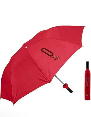 Bottle Umbrella | Wine Bottle Shape Foldable Umbrella with Case | Compact Manual Portable Umbrella for Girl, Women, Men, Kids with Bottle Cover (Multi Color)