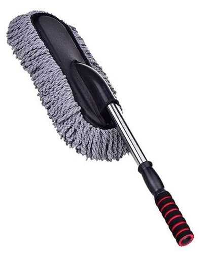Car Dust Cleaner with Extendable Handle | Microfiber Cleaning Brush for Car, Truck, SUV | Lint-Free, Scratch-Free Auto Duster for Interior & Exterior – Washable & Reusable - Grey (Car Duster)