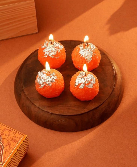 Ladoo Candles| Home Decor, Diwali Gift (4 pcs set)