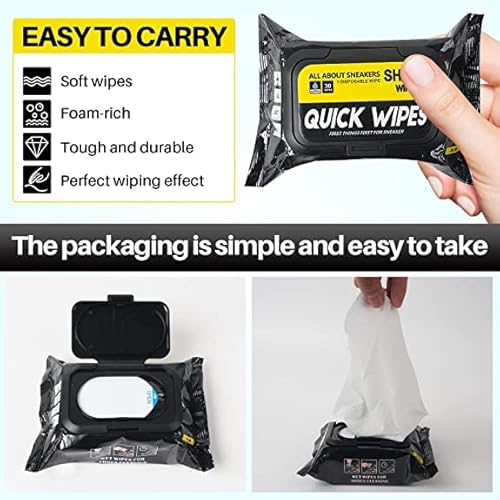 Shoe Cleaner Wipes - 1 Pack of 80 pcs - Quickly Remove Dirt & Stains - Wipes Can Be Used On Footwear