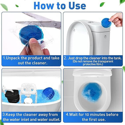 Toilet Tablets Stain Remover Bathroom Flush Tank Blue Tablet (pack of 10 pcs)