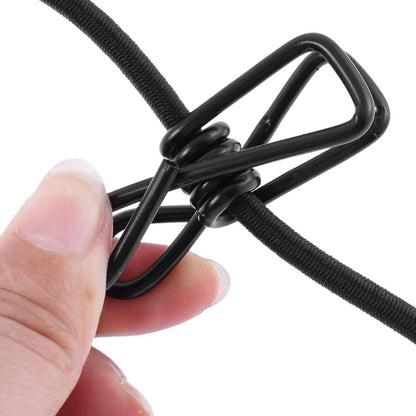 Cloth Drying Rope with Two Sided Hooks, Elastic 12 Clips