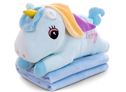 3-in-1 Kids Blanket and Pillow and Soft Toy