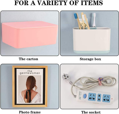 Self Adhesive Male Female Double Sided Sticker Hooks for Hanging Without Drilling  (Pack Of 20)