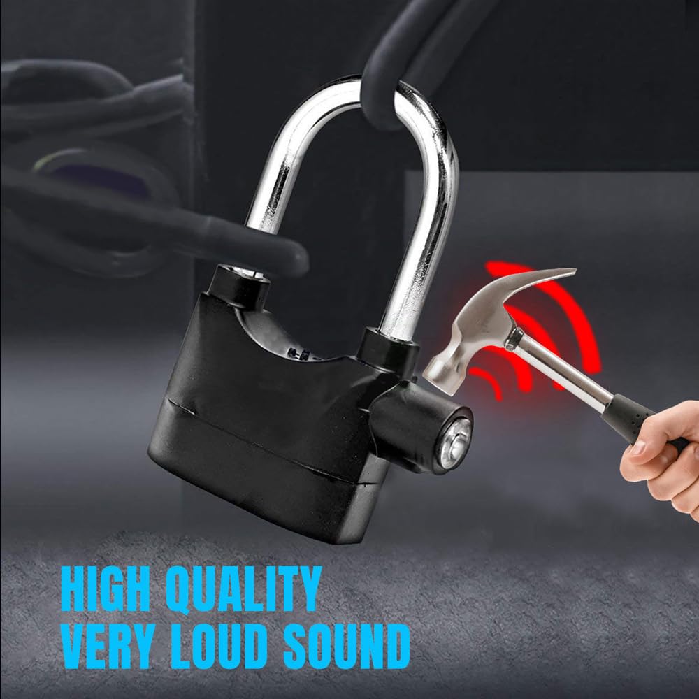 Anti-Theft Alarm Lock with Motion Sensor Waterproof for Door, Bike, Garage, Shop Shutter | Dual Mode Lock | Battery Included