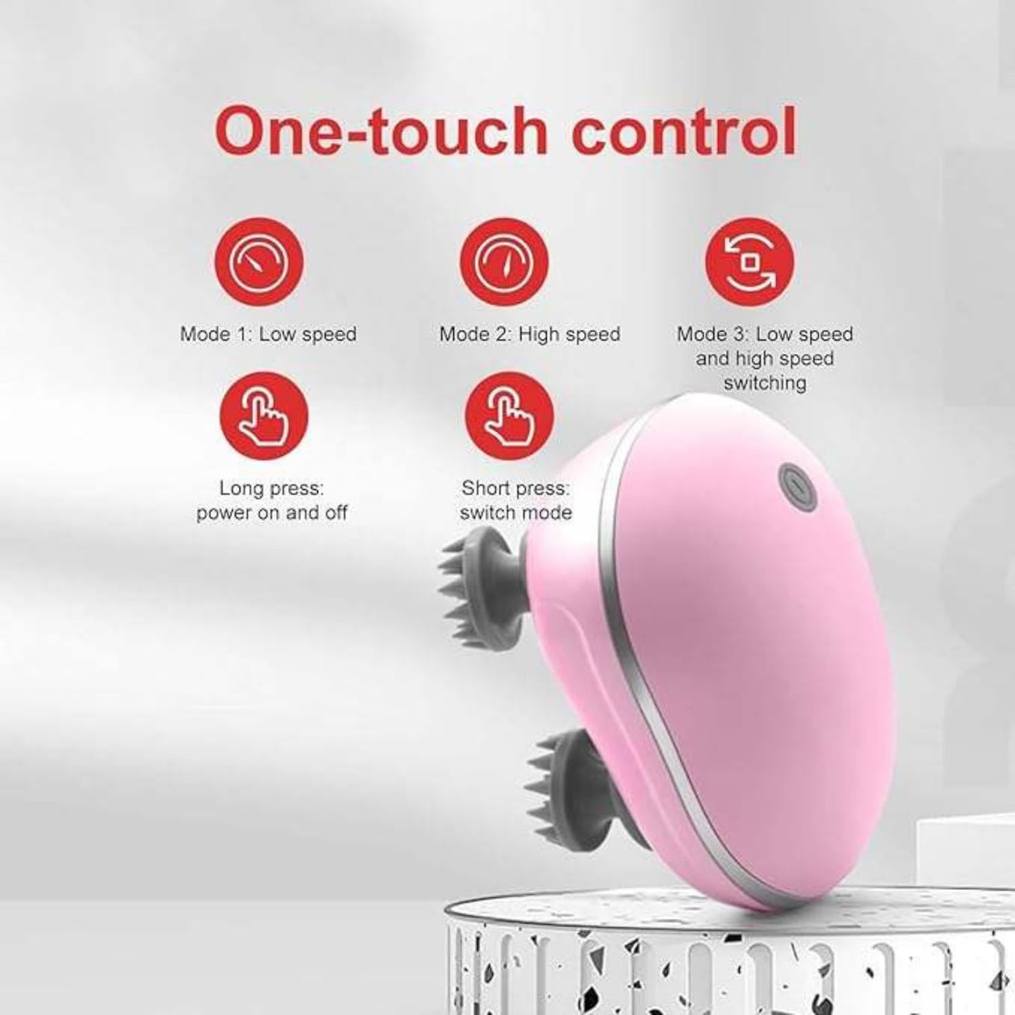 Scalp Massager -| Multi-Use Scalp, Body & Head Massager for Hair Growth Color (Green/Pink/White)