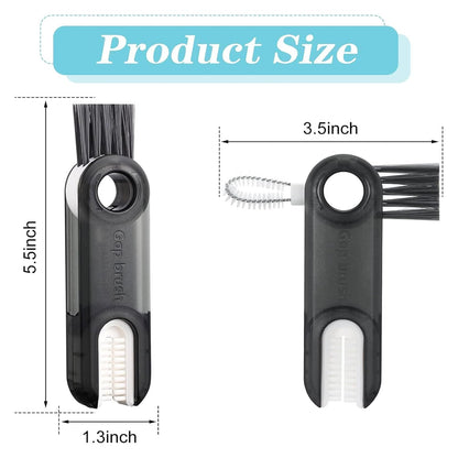 3 in 1 Multifunctional Bottle Cleaning Brush for Bottle Cap|Cup Cleaner Brush|Multipurpose Tool for Crevices, Grooves, Lid, Straw|Cup Lid Gap Cleaning Brush (Pack of 2)