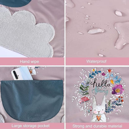 Waterproof Kitchen Apron for Women with Built-in Hand Towel & Large Pocket/Adjustable, Comfortable | One Size Fits Most Stylish, Durable | Cooking Apron for Home