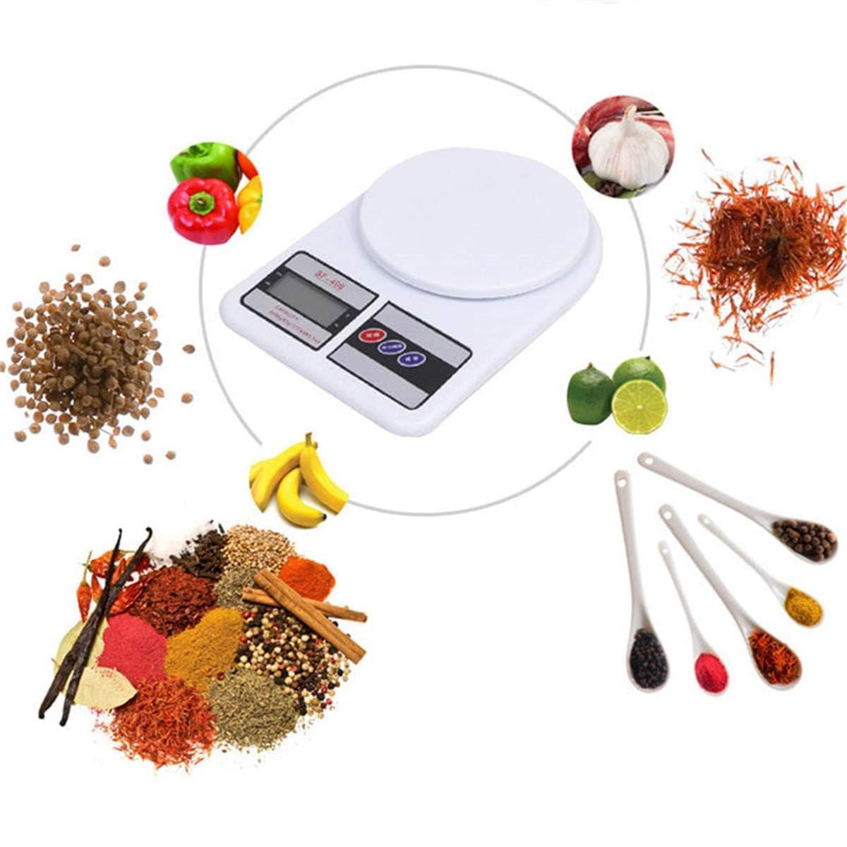 Digital Kitchen Food Scale 10kg Capacity Electronic Weighing Machine with LCD Display Multipurpose Use (Model-SF400)