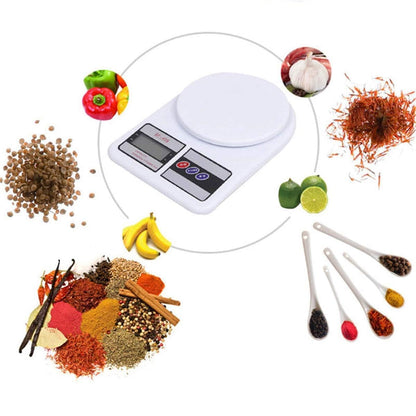 Digital Kitchen Food Scale 10kg Capacity Electronic Weighing Machine with LCD Display Multipurpose Use (Model-SF400)