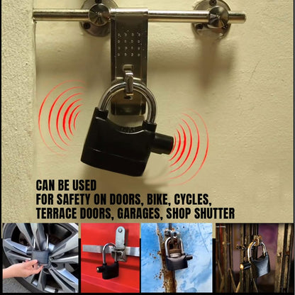 Anti-Theft Alarm Lock with Motion Sensor Waterproof for Door, Bike, Garage, Shop Shutter | Dual Mode Lock | Battery Included