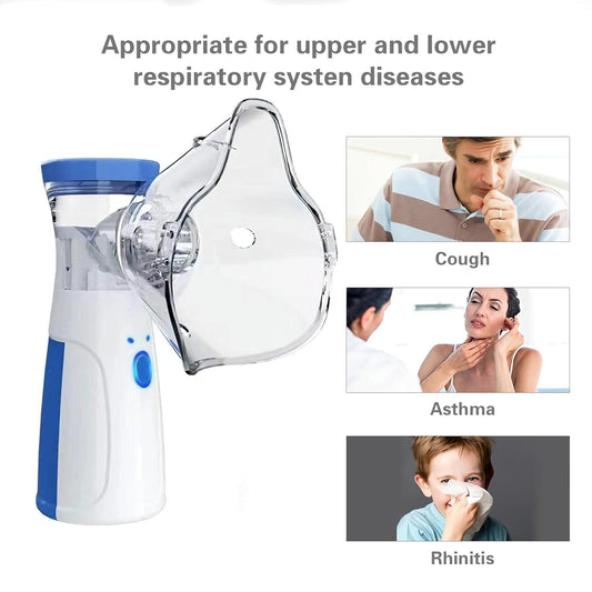Portable Mesh Nebulizer, Silent and Compact Nebulizer Machine for Adult and Kids,