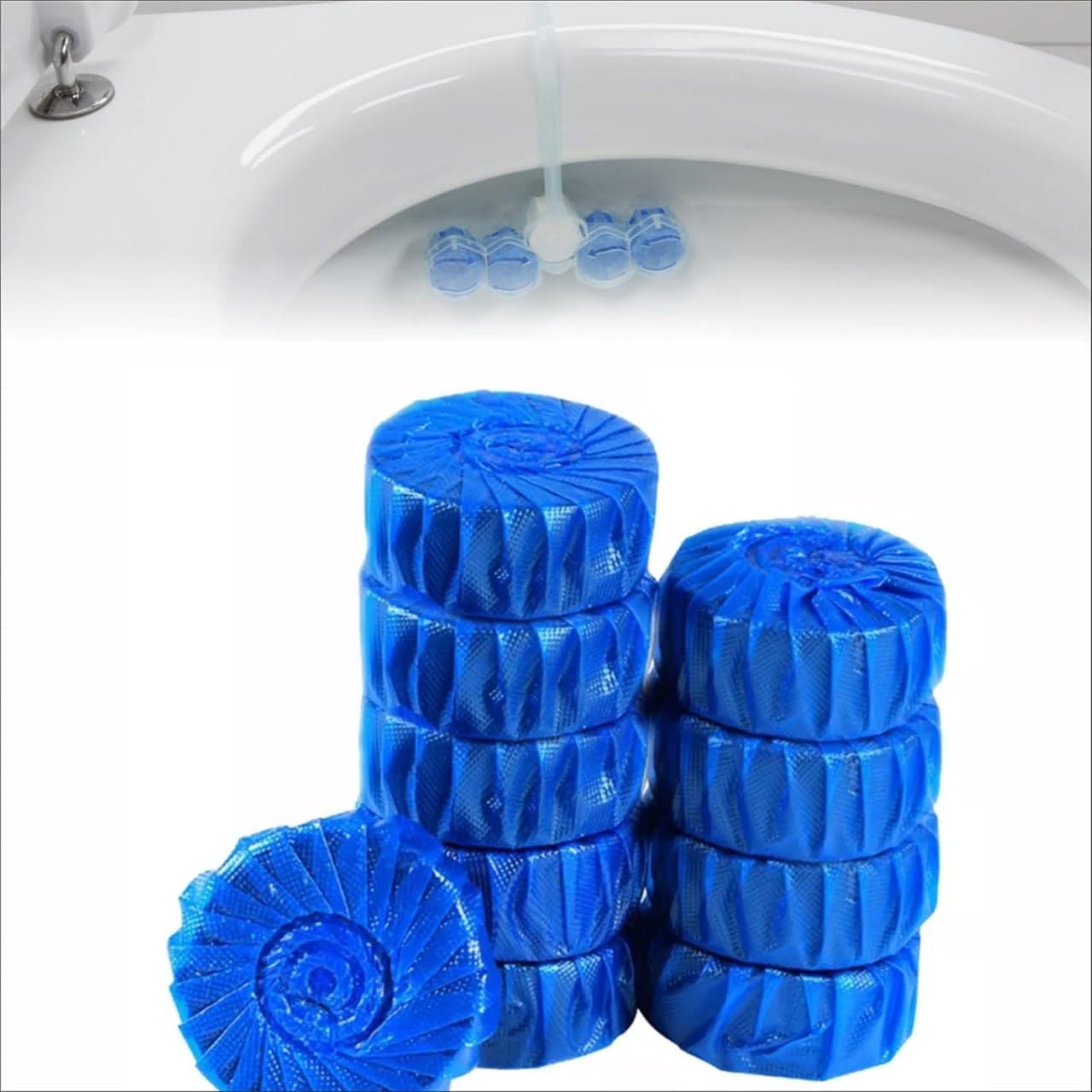 Toilet Tablets Stain Remover Bathroom Flush Tank Blue Tablet (pack of 10 pcs)
