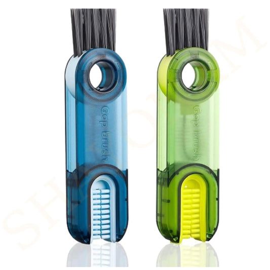 3 in 1 Multifunctional Bottle Cleaning Brush for Bottle Cap|Cup Cleaner Brush|Multipurpose Tool for Crevices, Grooves, Lid, Straw|Cup Lid Gap Cleaning Brush (Pack of 2)