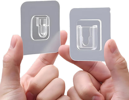Self Adhesive Male Female Double Sided Sticker Hooks for Hanging Without Drilling  (Pack Of 20)
