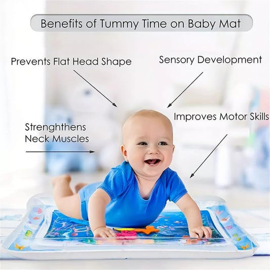 Tummy Time Water Matt for Babies | Sensory Play Gym for 6-12 Months | Newborn Baby Essentials | Water-Filled Activity Matt | Baby Gifts | Pack of 1