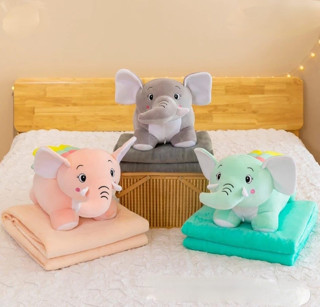 3-in-1 Kids Blanket and Pillow and Soft Toy