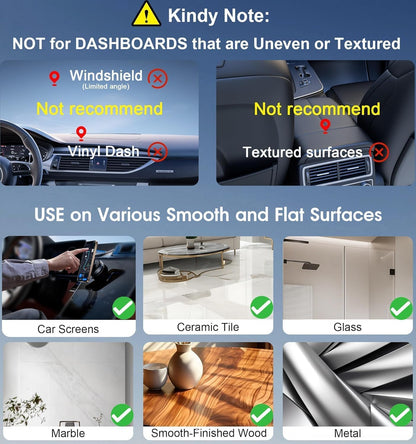 Magnetic Car Phone Mount, Hands-Free Suction Cup Phones Holder for Car/Gym/Mirror/Shower, Car Mount Compatible with All Mobile