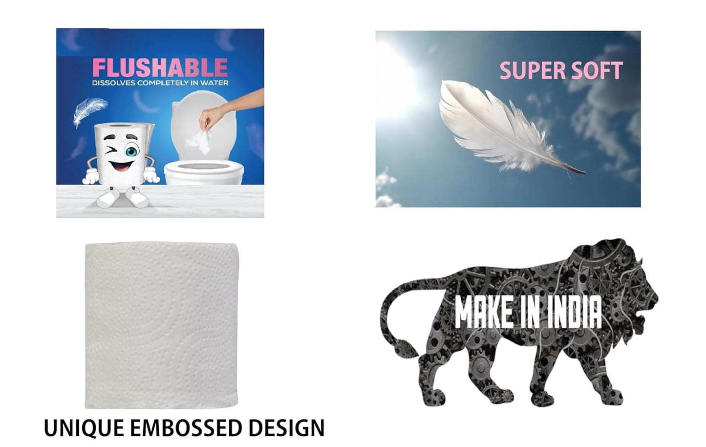 Purple Parrot Toilet Paper (10 in 1)