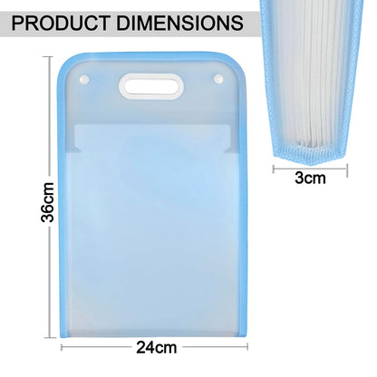 13 Pockets Vertical Expanding File Folder Accordion File Folder Organizer for A4 Size Letter Size Paper Document Holder Organizer