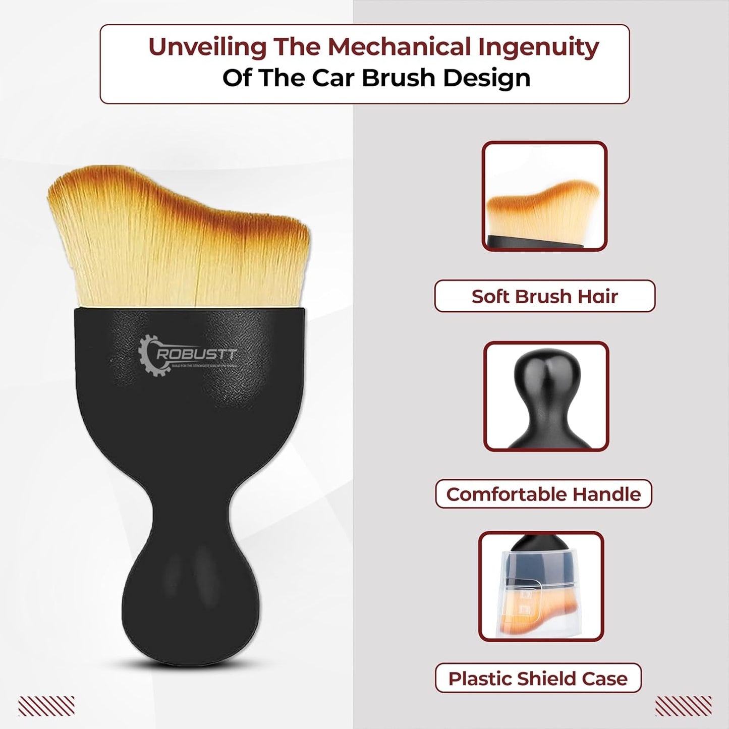 Car Interior Cleaning Brush - (Pack of 1) | AC Vent Brush, Multifunctional Car Brush for Cleaning, PC, Laptop, Keyboard