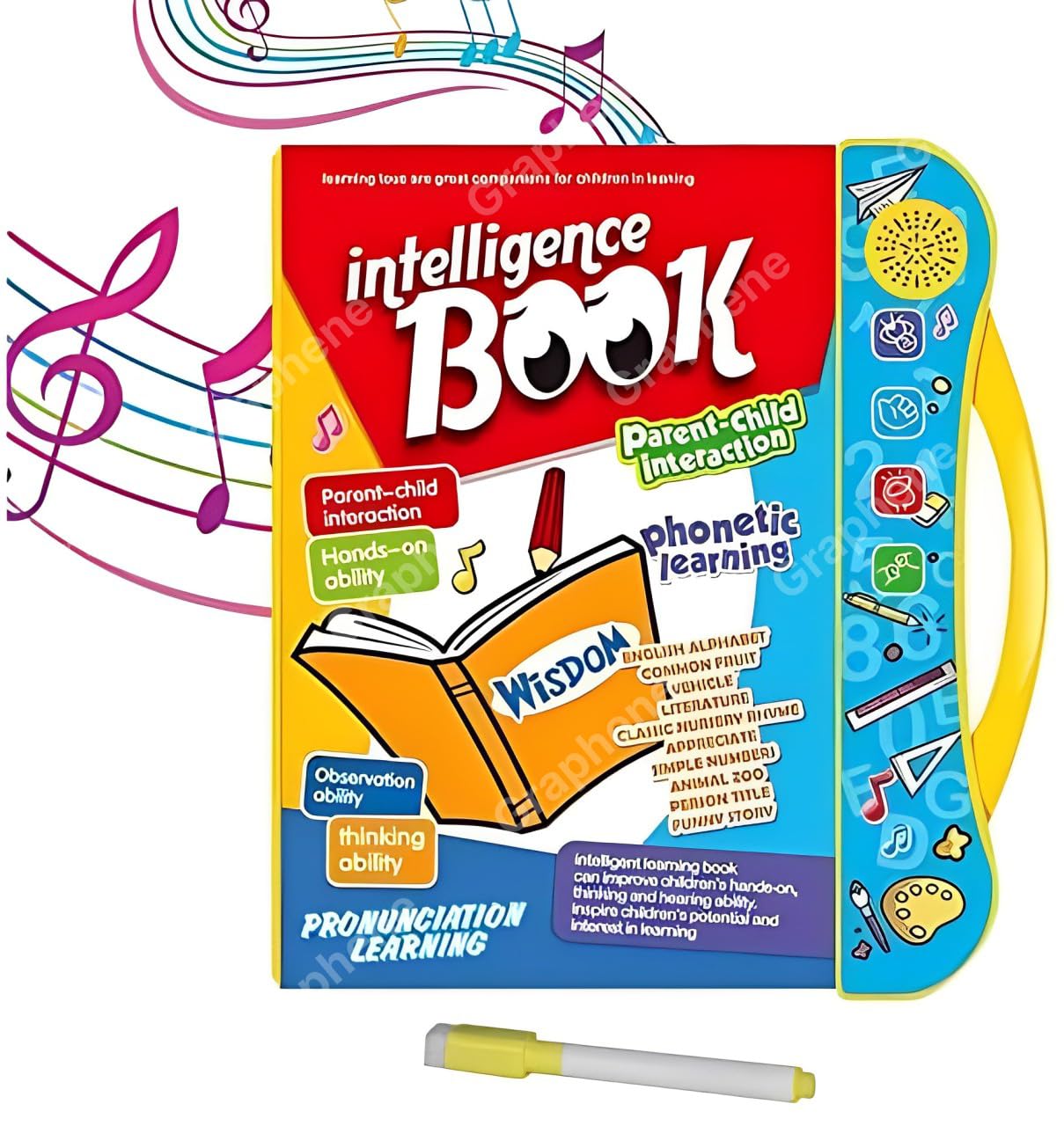 Intelligence Book Sound Book Learning Cards Book for Toddlers