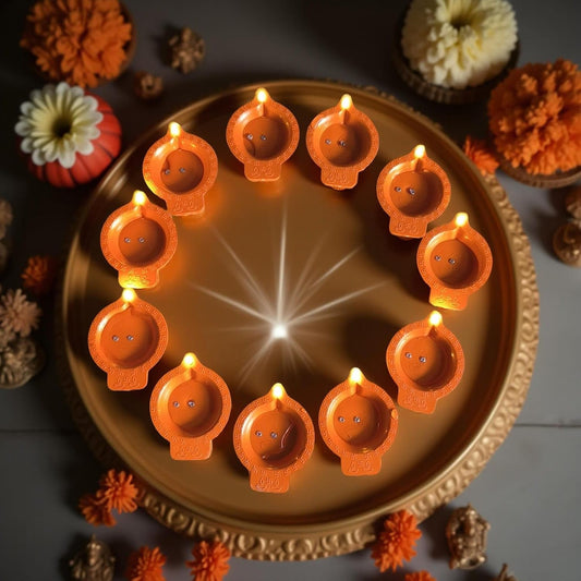 LED Floating Water Sensor Diyas – Reusable Floating Lamps for Festive Decoration (Pack of 24 Pcs)
