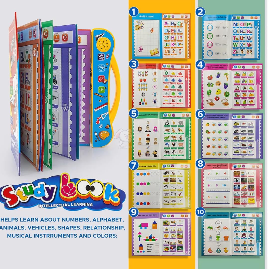Intelligence Book Sound Book Learning Cards Book for Toddlers
