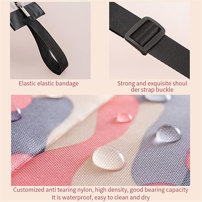 Strip Foldable Shopping Bag Large Capacity Multipurpose Storage Bag Sports Travel Shoulder Bag