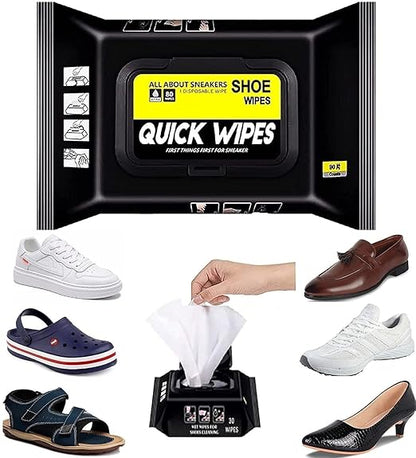 Shoe Cleaner Wipes - 1 Pack of 80 pcs - Quickly Remove Dirt & Stains - Wipes Can Be Used On Footwear