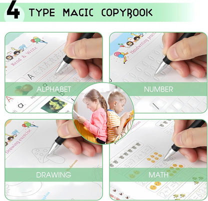Sank Magic Book for Kids 2-5years - 4 Books +1 Pen+ 10Refill + 1 Grip