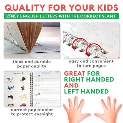 Sank Magic Book for Kids 2-5years - 4 Books +1 Pen+ 10Refill + 1 Grip